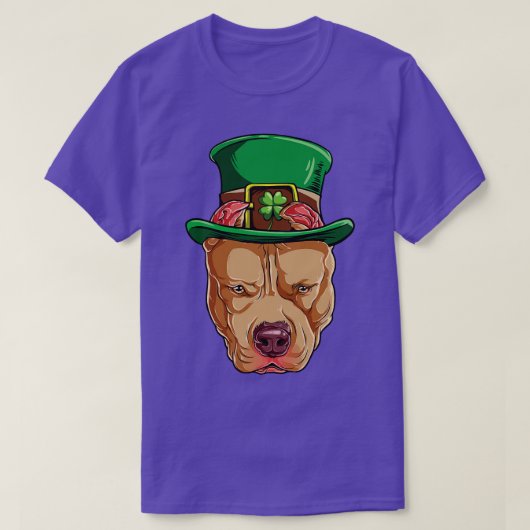 Pitbull Leprechaun St Patricks Day Irish for Dog L T-shirt (Design voorkant)