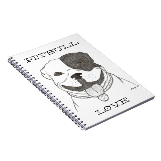 Pitbull Liefde Notitieboek (Rechterzijde)