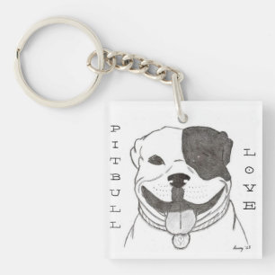 Pitbull Love Acryllic Sleutelhanger