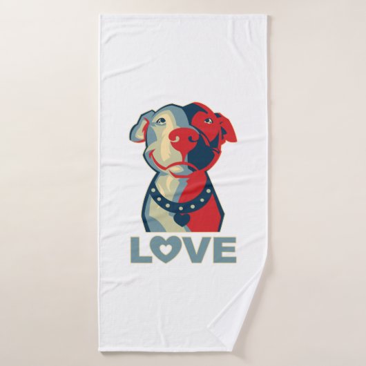 Pitbull - LOVE Badhanddoek (Badhanddoek)