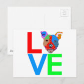 Pitbull Love Briefkaart (Voorkant / Achterkant)