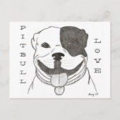 Pitbull Love Briefkaart (Voorkant)