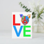 Pitbull Love Briefkaart (Staand voorkant)