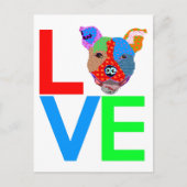 Pitbull Love Briefkaart (Voorkant)