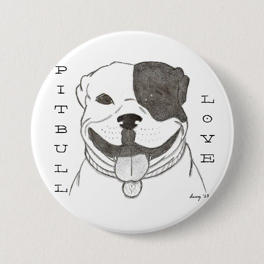 Pitbull Love Button (Voorkant)