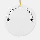 Pitbull Love Custom Afbeelding Keramisch Ornament (Voorkant)