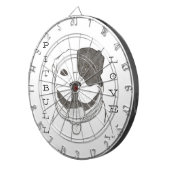 Pitbull Love Dartboard Dartbord (Voorkant Rechts)