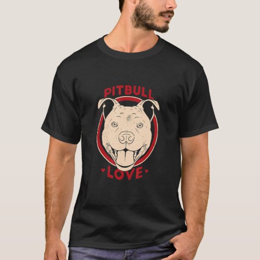Pitbull Love Dog T-shirt (Voorkant)