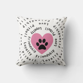 Pitbull Love Friendship Loyalty Swirl Kussen