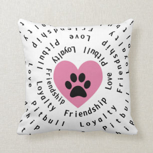Pitbull Love Friendship Loyalty Swirl Kussen