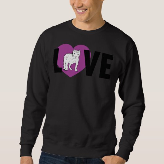 Pitbull Love Geplaatst Trui (Voorkant)