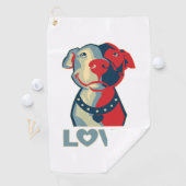 Pitbull - LOVE Golfhanddoek (Insitu)