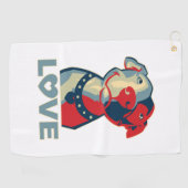 Pitbull - LOVE Golfhanddoek (Horizontaal)