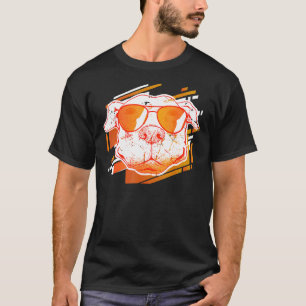 Pitbull Love Graffiti Zonnebril Schattige Dog T-shirt