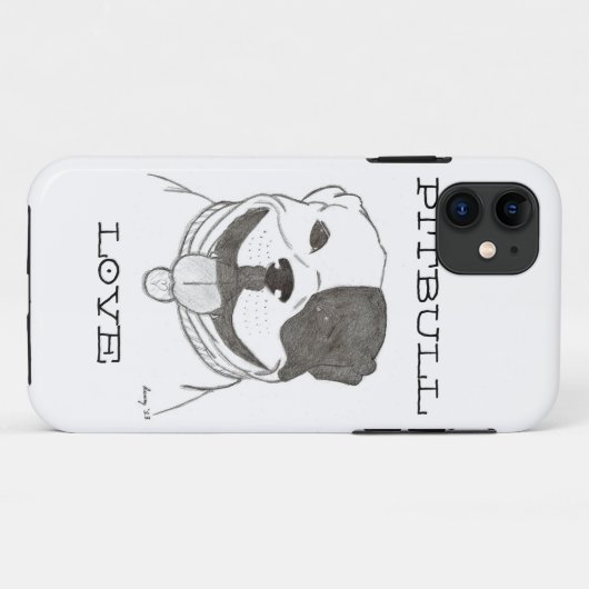 Pitbull Love iPhone 5 Extreme Hoesje (Achterkant (horizontaal))