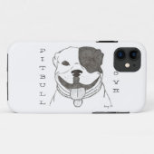 Pitbull Love iPhone 5 Hoesje (Achterkant (horizontaal))