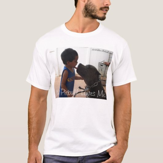 Pitbull Love Kiss T-shirt (Voorkant)