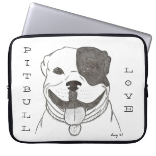 Pitbull Love-laptophoes Laptop Sleeve