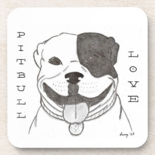 Pitbull Love Onderzetters - set of 6