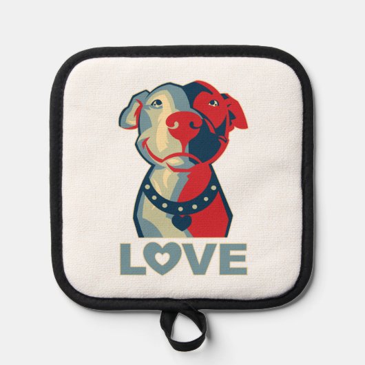 Pitbull - LOVE Pannenlap (Voorkant)