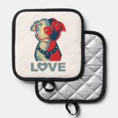 Pitbull - LOVE Pannenlap (Voorkant / Achterkant)