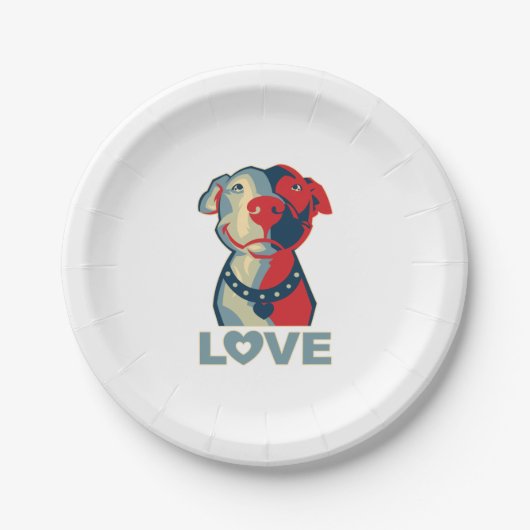 Pitbull - LOVE Papieren Bordje (Voorkant)