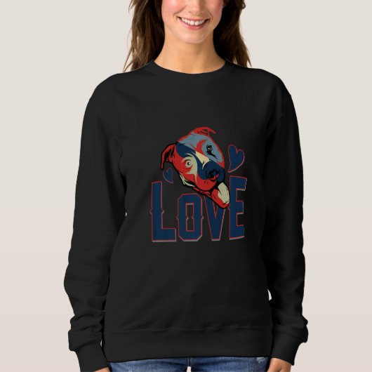Pitbull Love Pitbull en Eigenaars Pitbulls Trui (Voorkant)