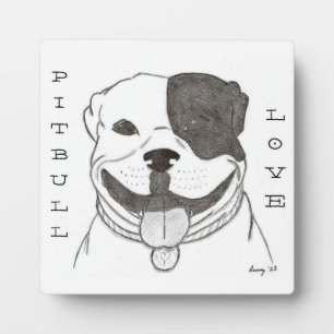 Pitbull Love Plaque Fotoplaat