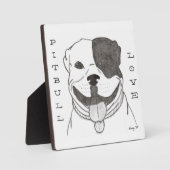 Pitbull Love Plaque Fotoplaat (Voorkant)