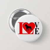 PITBULL LOVE RED AND BLACK RONDE BUTTON 5,7 CM (Voorkant /achterkant)