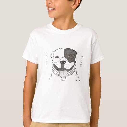 Pitbull Love Shirten T-shirt (Voorkant)