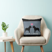 Pitbull Love Silhouette Kussen (Stoel)