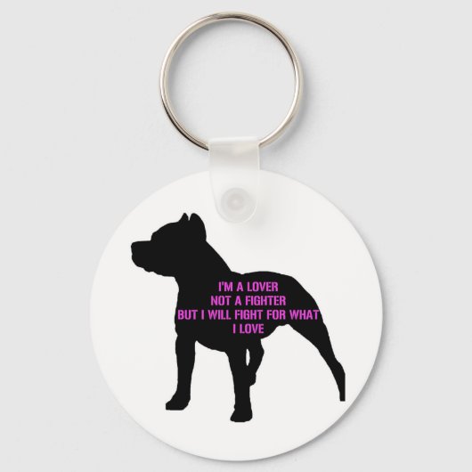 Pitbull Love Sleutelhanger (Voorkant)