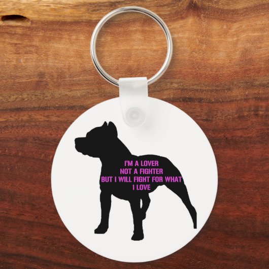 Pitbull Love Sleutelhanger (Voorkant)