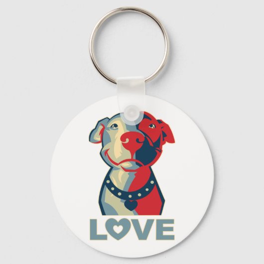 Pitbull - LOVE Sleutelhanger (Voorkant)