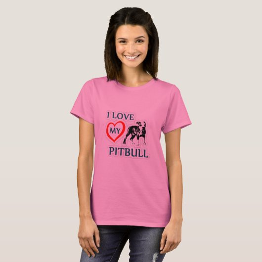 Pitbull Love T-shirt (Voorkant volledig)