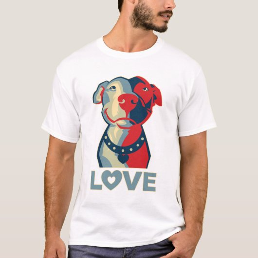 Pitbull - LOVE T-shirt (Voorkant)