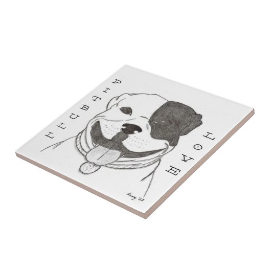 Pitbull Love Tegel Tegeltje (Zijkant)