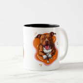 Pitbull Love Tweekleurige Koffiemok (Voorkant rechts)