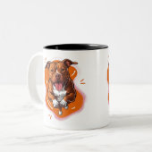 Pitbull Love Tweekleurige Koffiemok (Voorkant links)