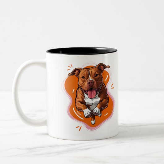 Pitbull Love Tweekleurige Koffiemok (Links)