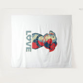 Pitbull - LOVE Wandkleed (Voorkant (horizontaal))