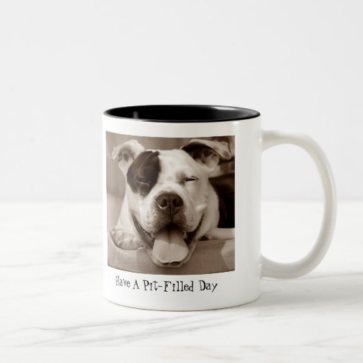 Pitbull Lovers Mug Tweekleurige Koffiemok (Rechts)