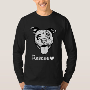 Pitbull Ma Rescue Dog Dad Puppy Cute Dogs Lovers T-shirt