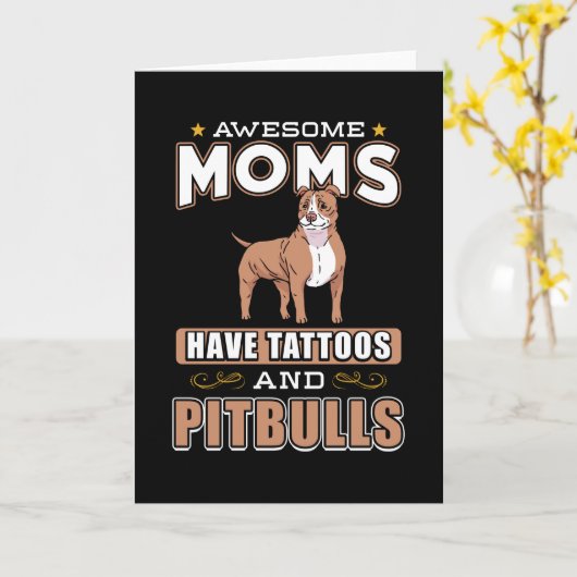 Pitbull Mam Kaart (Gele Bloem)