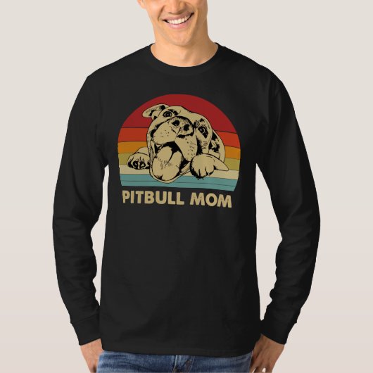 Pitbull Mam met Cute Pitty Face Funny Pitbull Mam T-shirt (Voorkant)