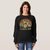 Pitbull Mam met Cute Pitty Face Funny Pitbull Mam Trui (Voorkant volledig)