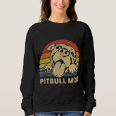 Pitbull Mam-ontwerp voor Pitbull en Pibble Moms Trui (Voorkant)