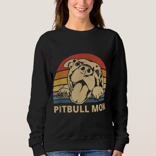 Pitbull Mam-ontwerp voor Pitbull en Pibble Moms Trui (Voorkant)