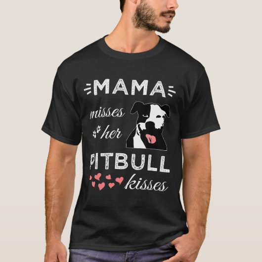 Pitbull Mam Pittie Mama Rescue Adoption Bully Bree T-shirt (Voorkant)